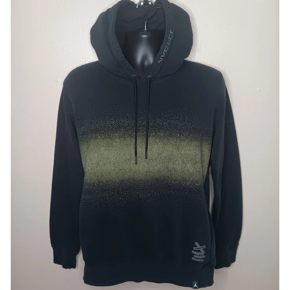 Nike Air Jordan AJ 13 XIII Men’s Medium Hoodie Black Cat Retro 13 833937-010